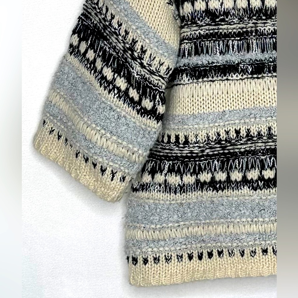 Matilda Jane Good Hart Azle Sweater 3/4 Sleeve Cream With Navy/Powder Blue Sz S - Picture 7 of 9